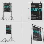 5 Free Poster Mockup On Tripod PSD Set - Free PSD Download 5 Free Poster Mockup On Tripod PSD Set