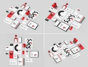 5 Free Premium Stationery & Office Supplies Mockup PSD Files