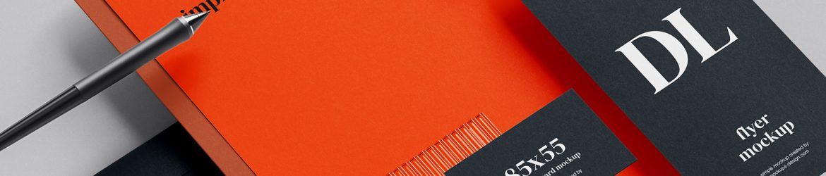 5 Free Premium Stationery With Plexiglass Mockup PSD set