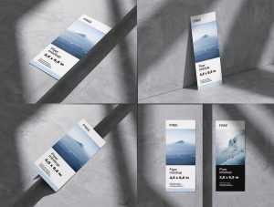 5 Free Rack Card Flyer Mockup PSD Files
