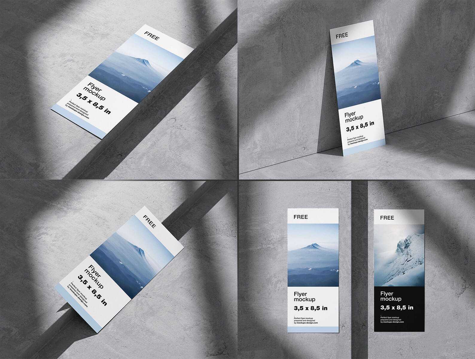 5 Free Rack Card Flyer Mockup PSD Files