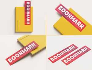 5 Free Rectangle Bookmark Card Mockup PSD Files