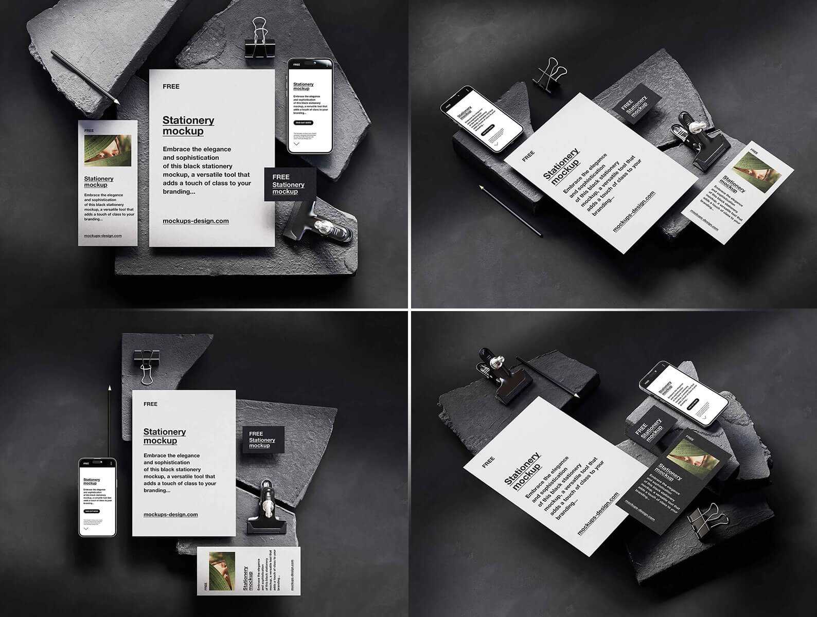 6 Free Brand Identity Mockups PSD PSD