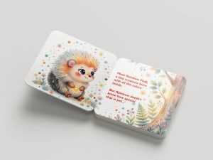 6 Free Children’s Hard Pages Square Board Story Book Mockup PSD Files