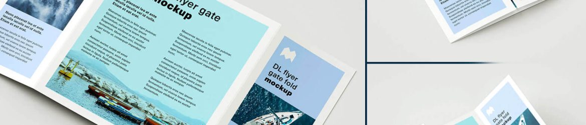 6 Free DL Gate Fold Brochure Mockup PSD Files