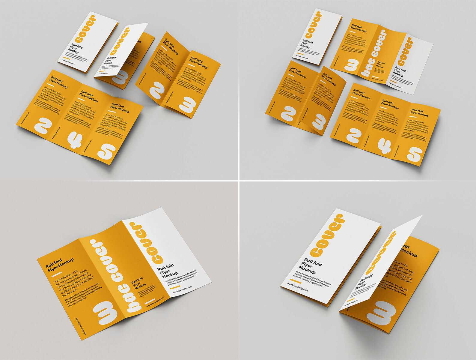 6 Free Premium Tri-Fold Brochure Mockup PSD Files PsFiles