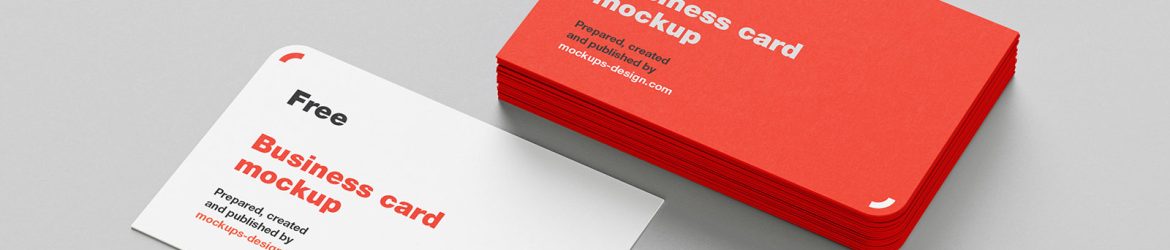 6 Free Rounded Corners Business Card Mockup PSD set