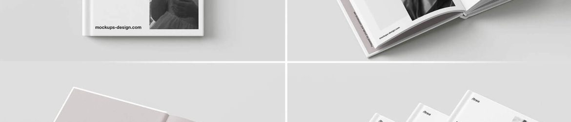 6 Free Simple Hardcover Book Mockup PSD Files 6 Free Simple Hardcover Book Mockup PSD Files