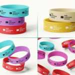 6 Free Wide Silicone Wristbands / Rubber Bracelet Mockup PSD Files PSD