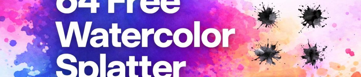 64 Free Watercolor Splatter Photoshop Brushes Download – Artistic Paint Splash Brush Pack
