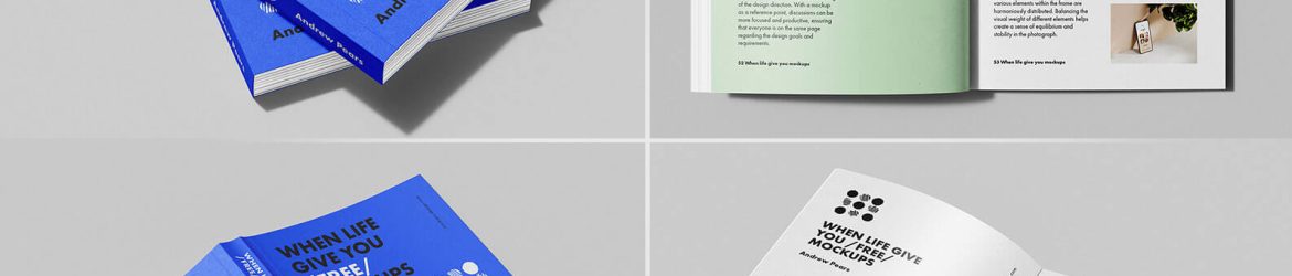7 Free A5 Paper Back Vertical Book Mockups PSD Files
