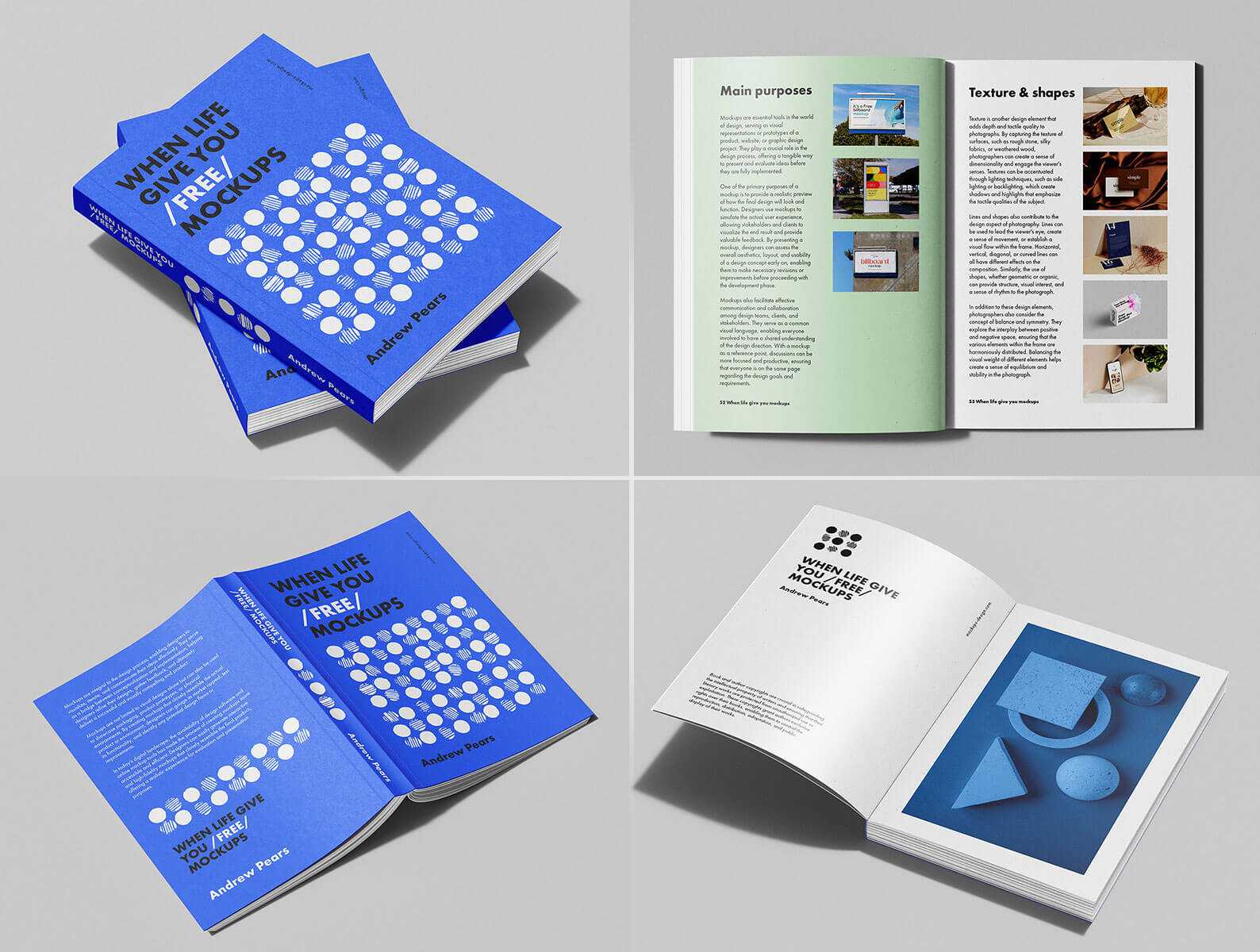 7 Free A5 Paper Back Vertical Book Mockups PSD Files