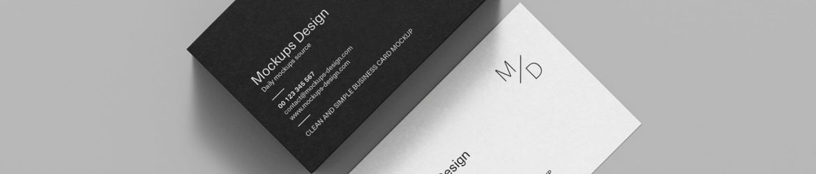7 Free Clean and Elegant Business Cards Mockups PSD set