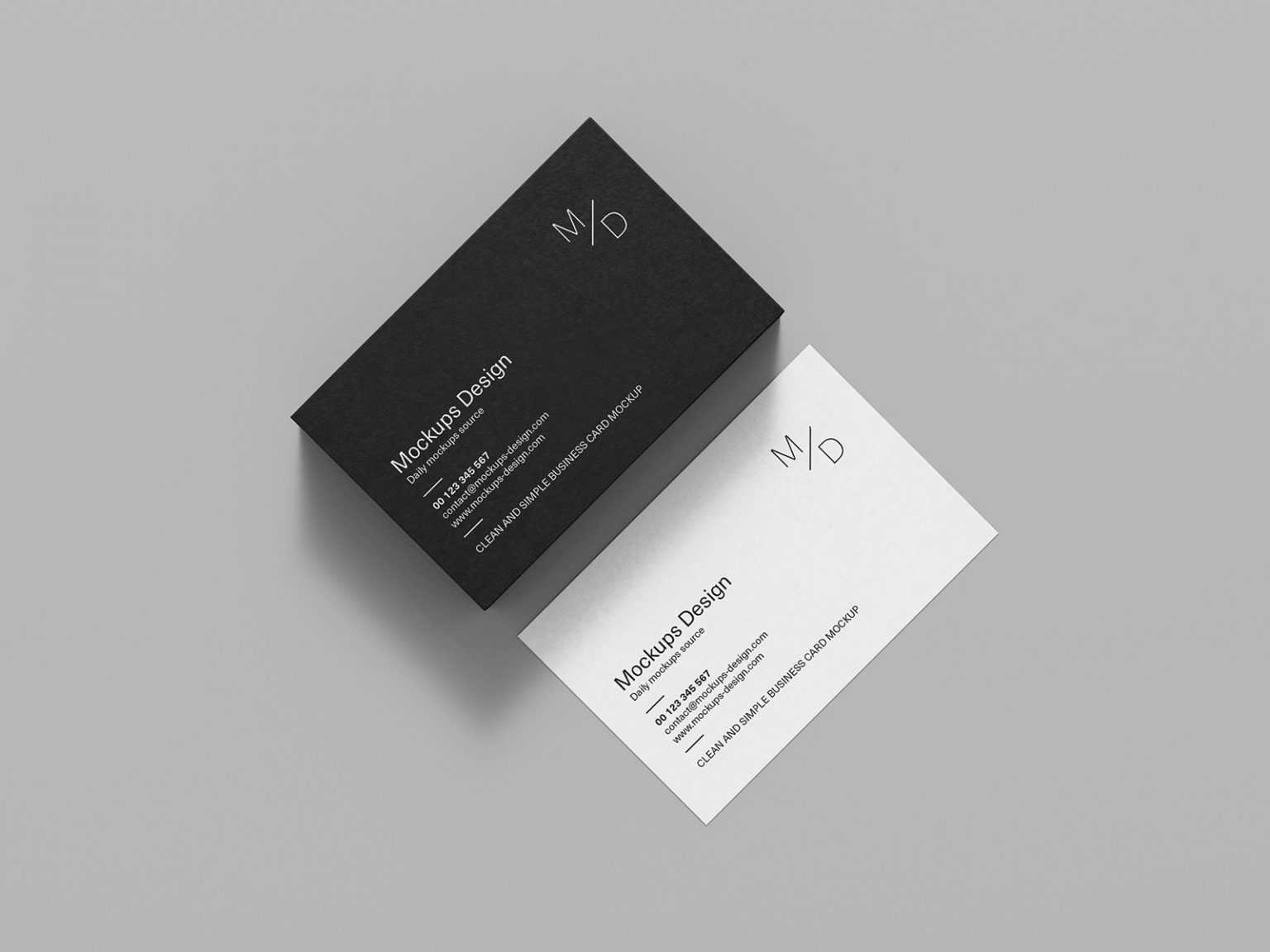 7 Free Clean and Elegant Business Cards Mockups PSD set