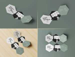 7 Free Hexagonal Tri Fold Brochure Mockups PSD Files