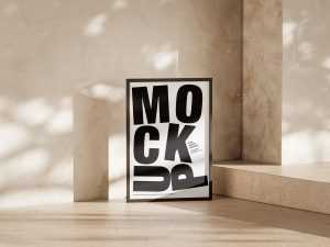 7 Free Poster Frame Mockups PSD set