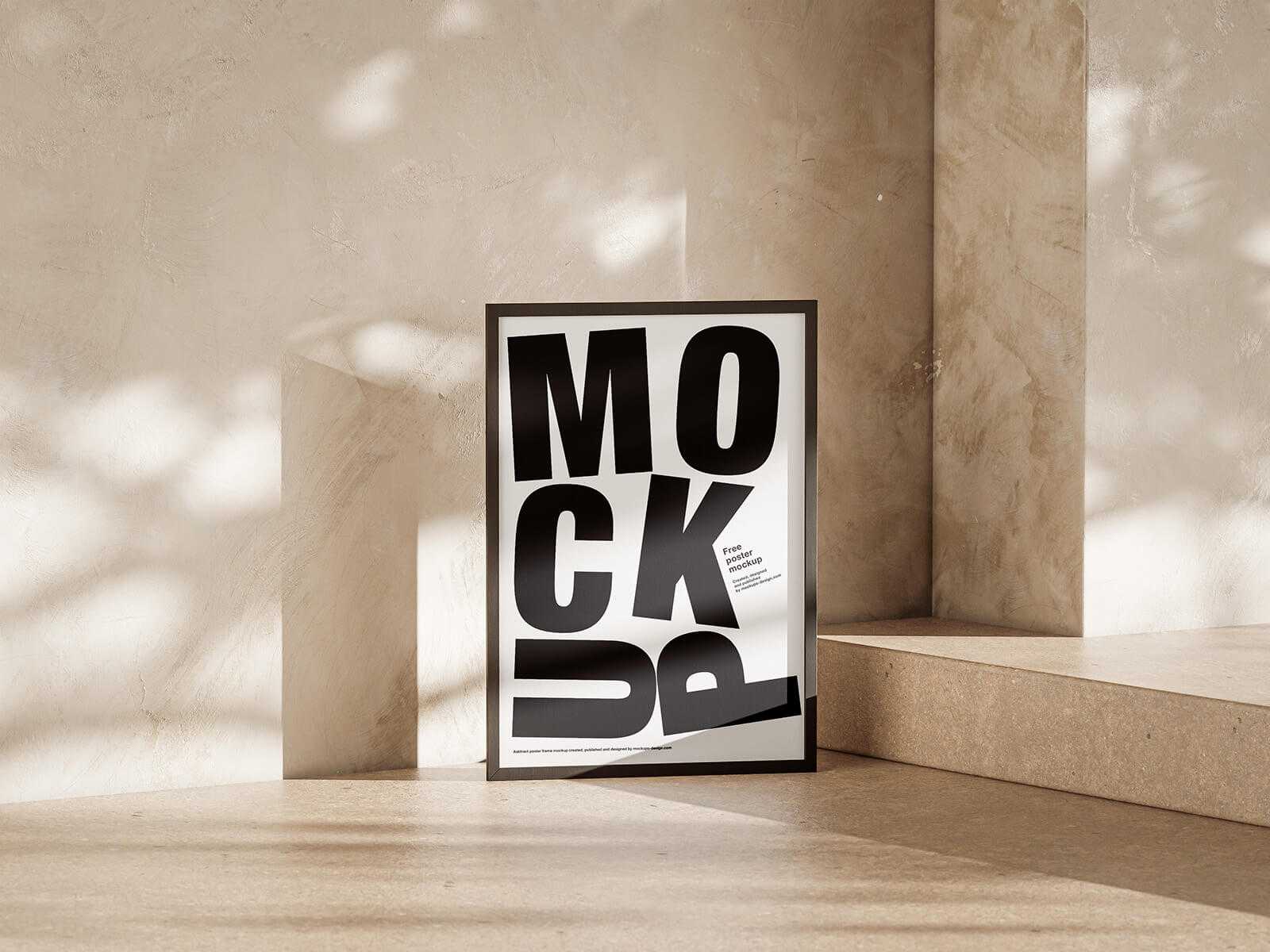 7 Free Poster Frame Mockups PSD set