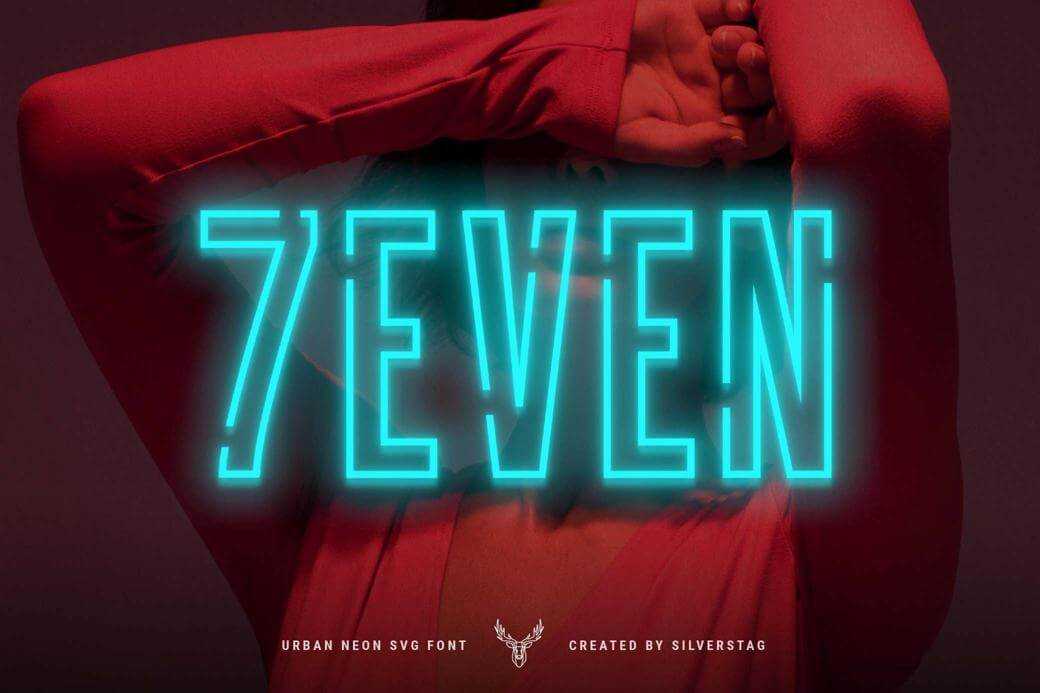 7EVEN Neon Font Pack Free Download