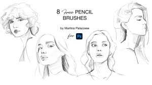 8 Free Pencil Brushes For Photoshop