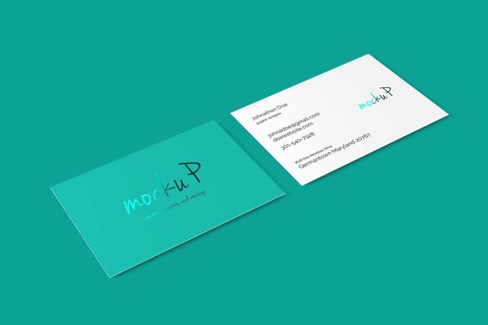 85x55mm Business Card Mockup