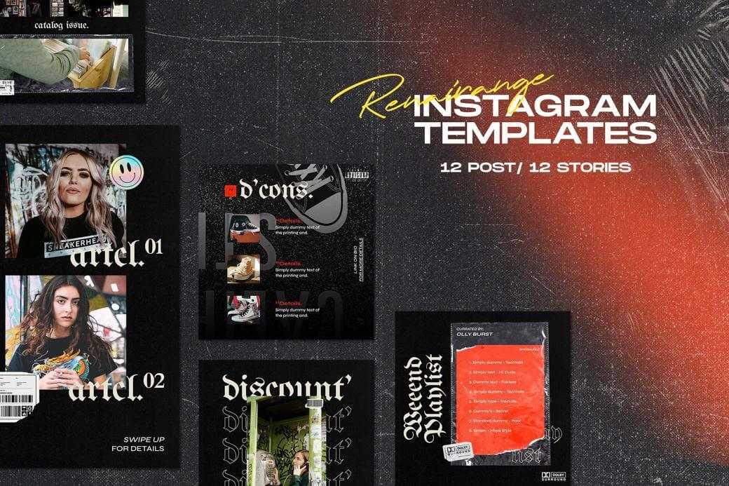 A Free Trending Plastic Wrapped and Paper Toned Instagram Post Design PSD Templates