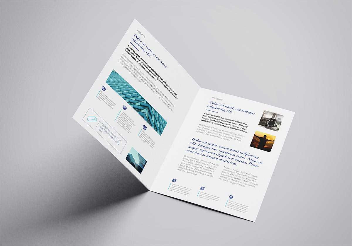 A4 Bifold Mockup Template