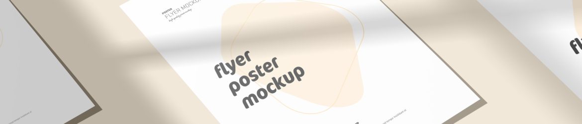 A4 Flyer Poster Mockup With Shadow Overlay