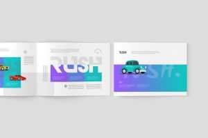 A4 Landscape Brochure Mockup