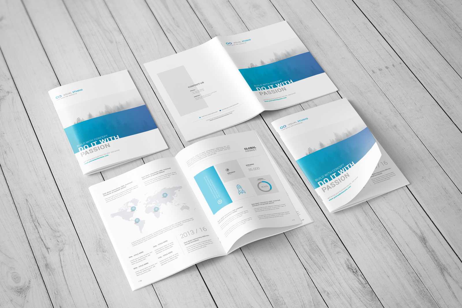 A4 Magazine Brochure Catalog Mockup PSD