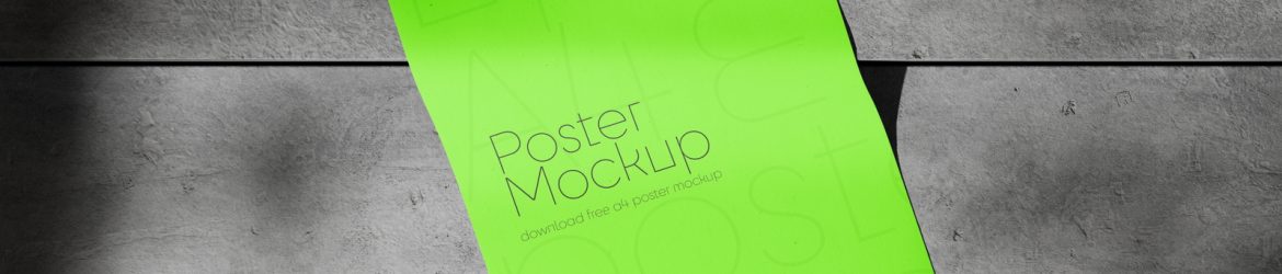 A4 Poster Mockup On Concrete