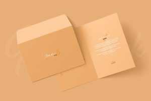A5 Folded Invitation Card Mockup