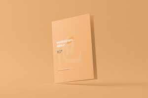 A5 Folded Wedding Invitation Card Mockup