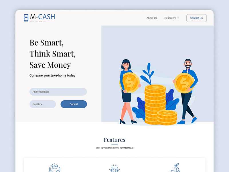 Accounting Landing Page PSD Template