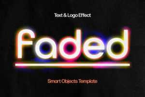 Acid Neon Blur Text Effect PSD Free - Editable Text Effects