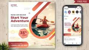 Adventure Journey Travel Social Media Design Templates free