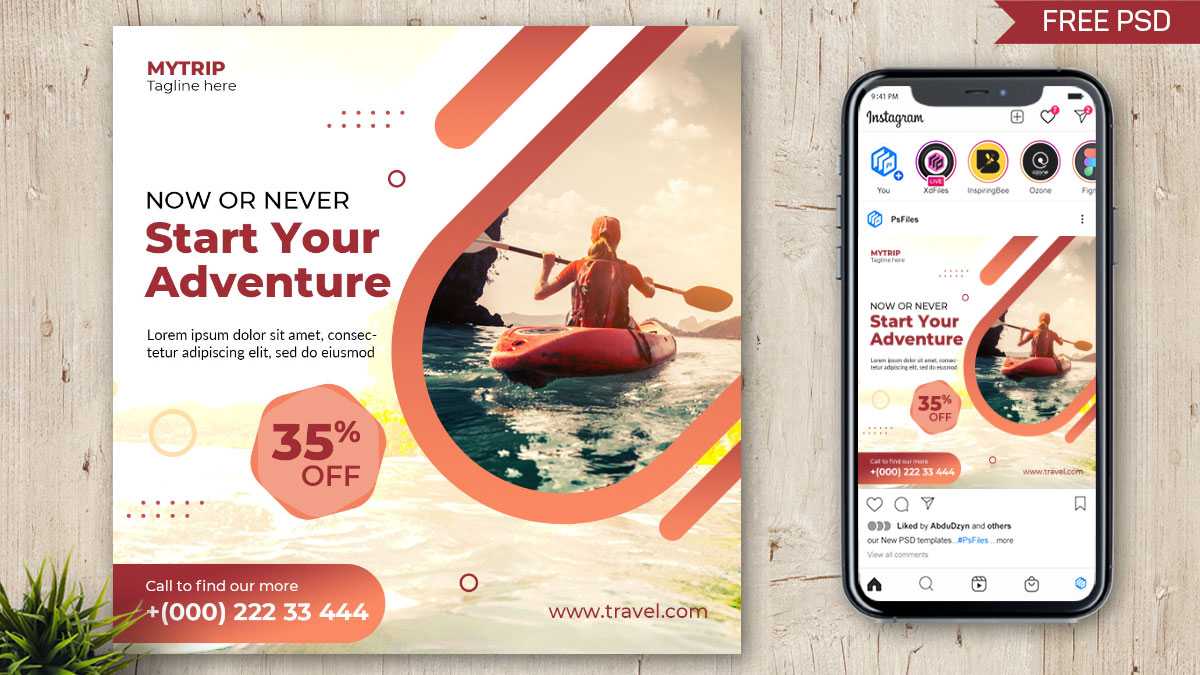 Adventure Journey Travel Social Media Design Templates free