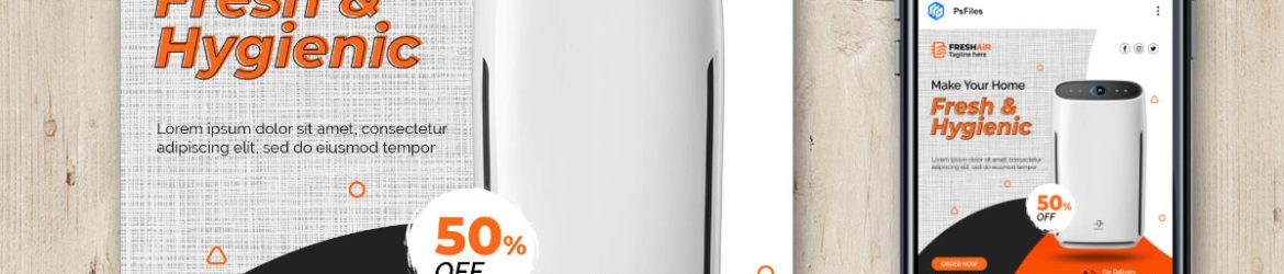 Air Purifier Home Appliance Product Instagram Post Design Free Psd