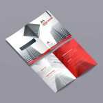 Back and Front view of an Free A4 Brochure Mockup PSD