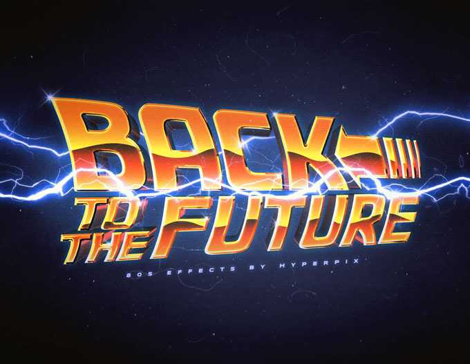 Back to the Future Text Effect