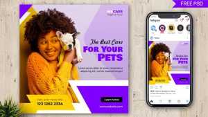 Best Pet Car Shop Free Instagram Post Design Template PSD