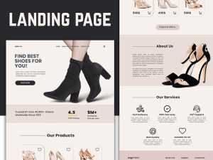 Best Shoes Website Landing Page PSD Template