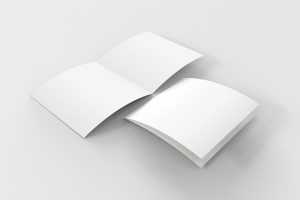 Bi-Fold Square Brochure Mockup PSD File