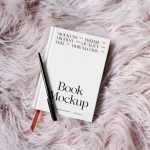 Book with Pen Mockup - Free PSD Download Book with Pen Mockup