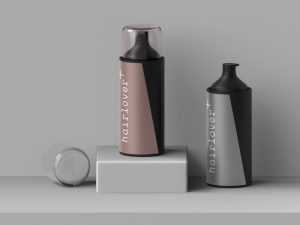 Bottles of Hair Spray/Foam Mockup