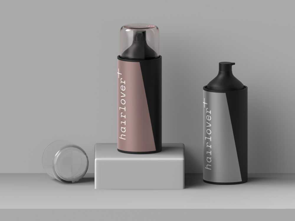 Bottles of Hair Spray/Foam Mockup