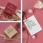 Box & Card with Stones Mockup - Free PSD Download Box & Card with Stones Mockup