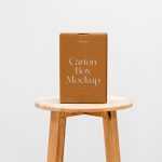 Box on Chair Mockup - Free PSD Download Box on Chair Mockup