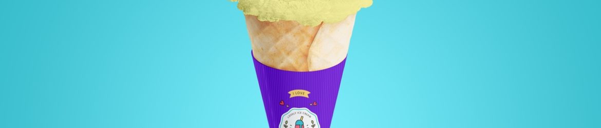 Brand Ice Cream Cone Mockup