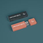 Brand USB Flash Drive Mockup