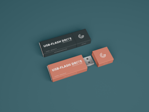 Brand USB Flash Drive Mockup